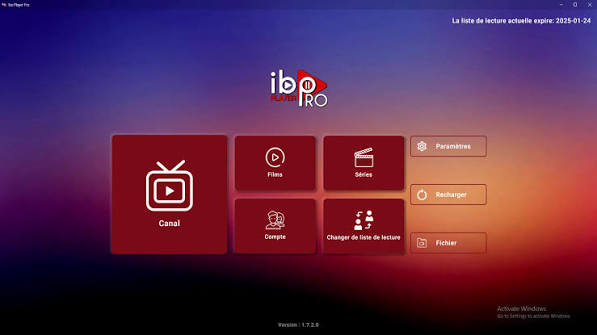 IBO Player interface screenshot
